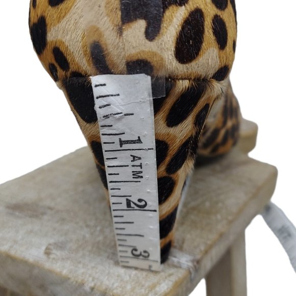 Theme Leopard Calf Hair Booties Women's Size 8M - Picture 7 of 9